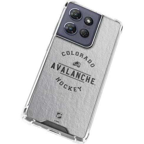 NHL Colorado Avalanche Black Text Moto G Power 5G (2025) Clear Case